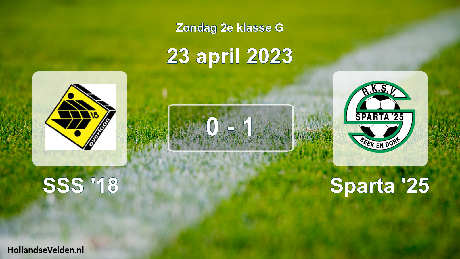 Total number of matches played: SSS '18 - Sparta '25 0 - 1 (23 April 2023)