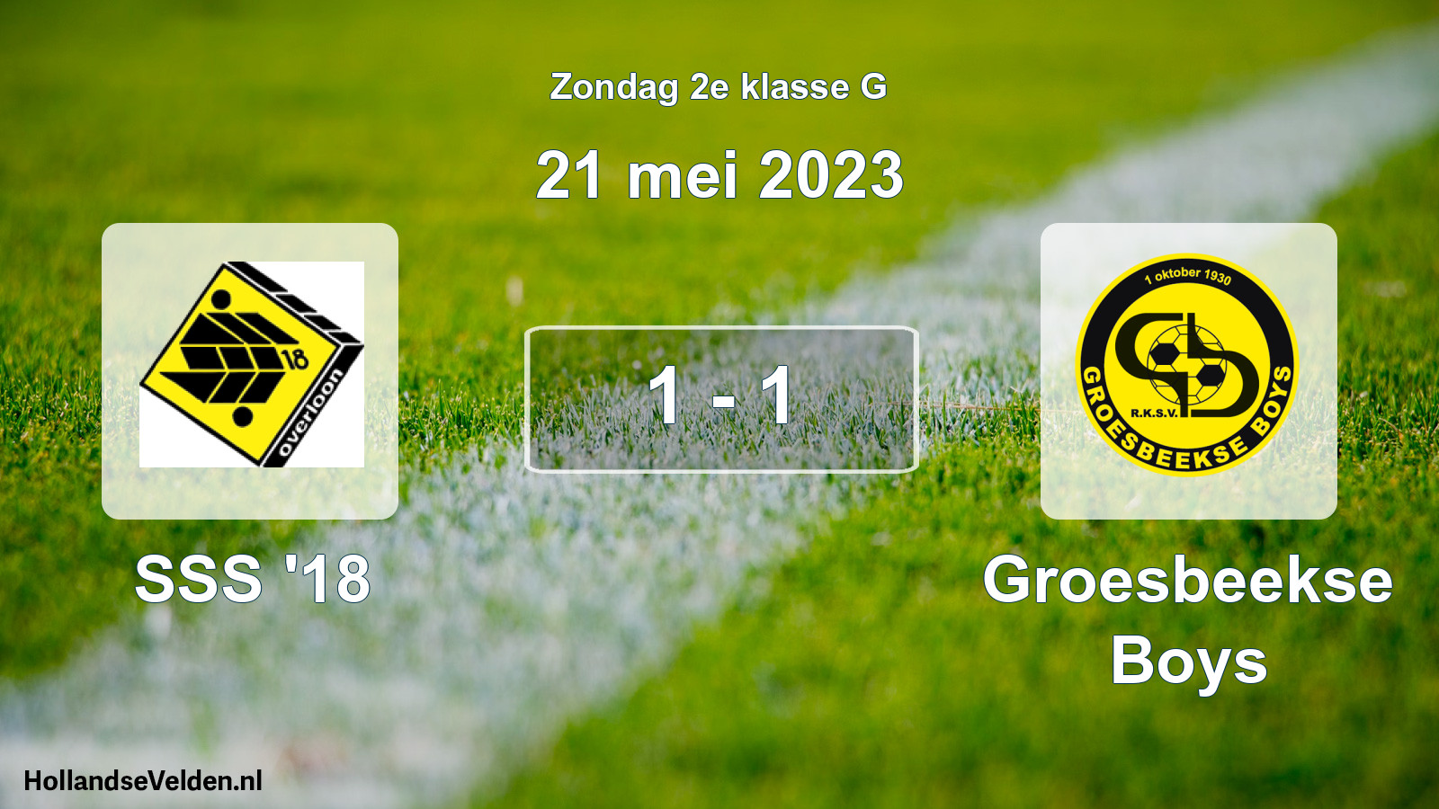 Total number of matches played: SSS '18 - Groesbeekse Boys 1 - 1 (21 May 2023)