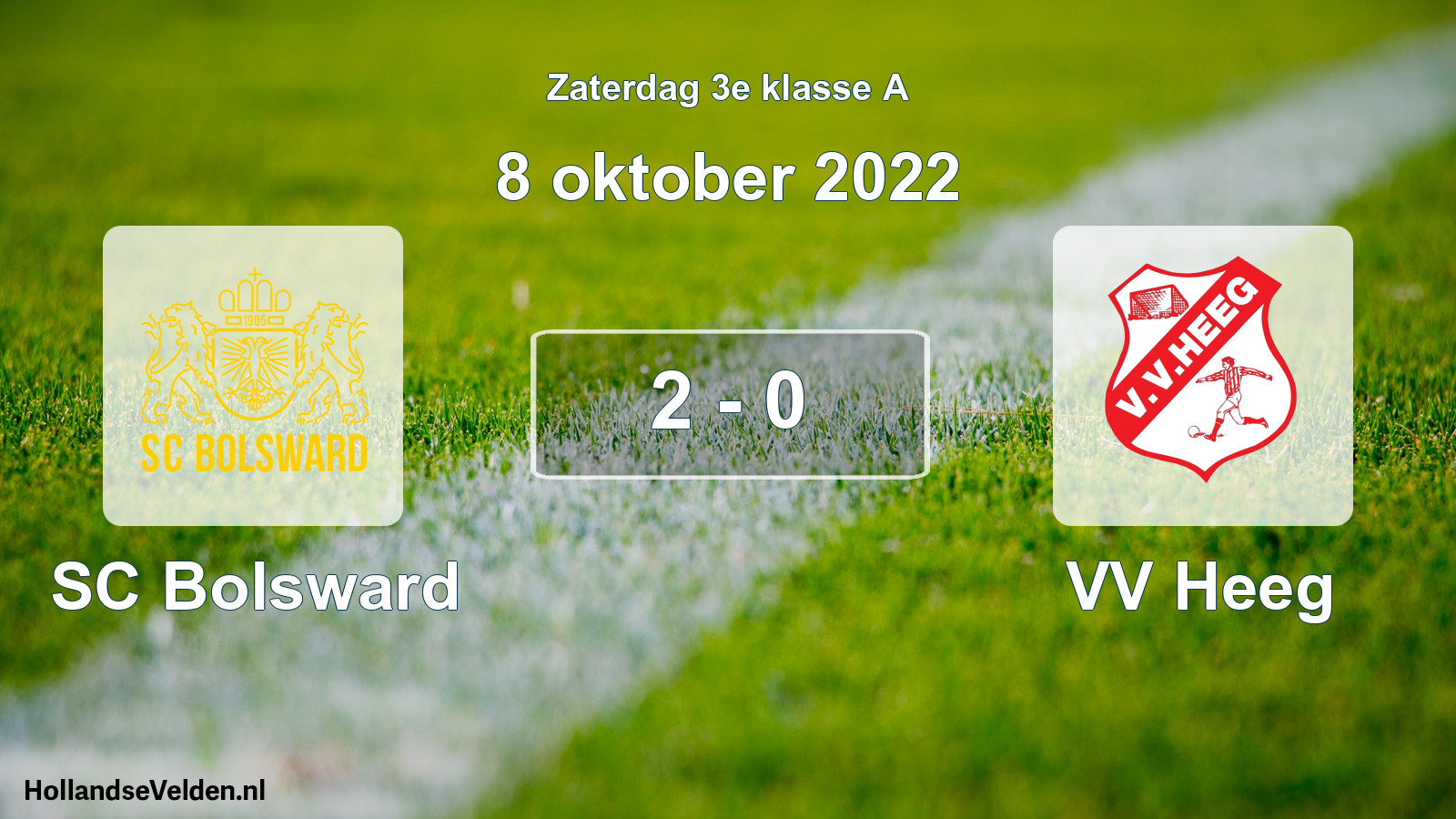 Total number of matches played: SC Bolsward - VV Heeg 2 - 0 (8 October 2022)