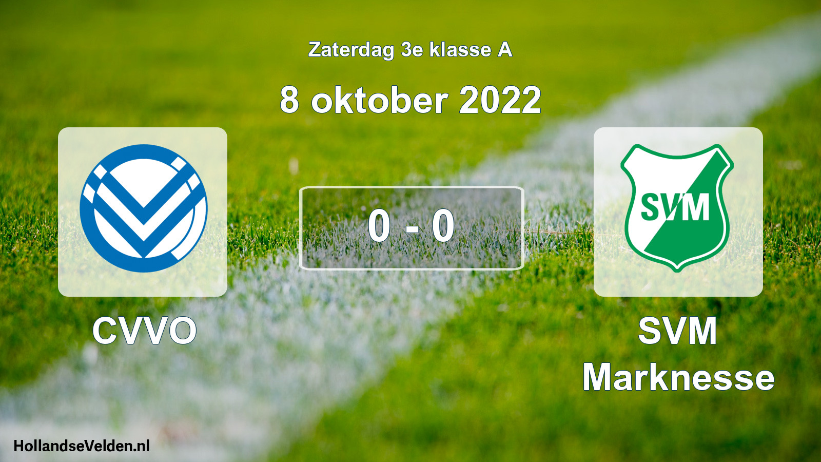 Total number of matches played: CVVO - SVM Marknesse 0 - 0 (8 October 2022)