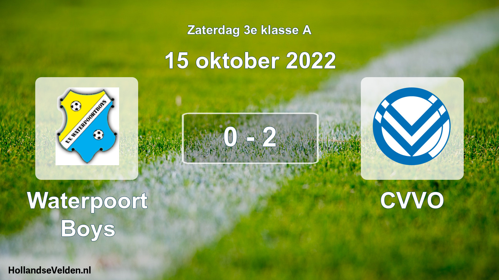 Total number of matches played: Waterpoort Boys - CVVO 0 - 2 (15 October 2022)
