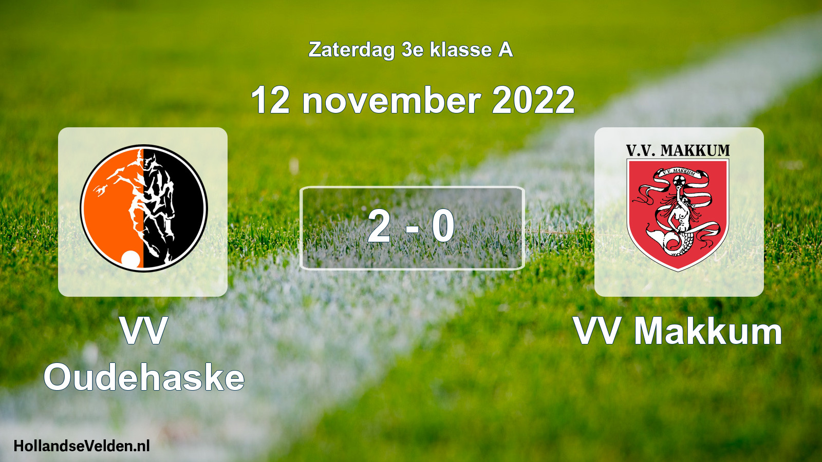 Total number of matches played: VV Oudehaske - VV Makkum 2 - 0 (12 November 2022)