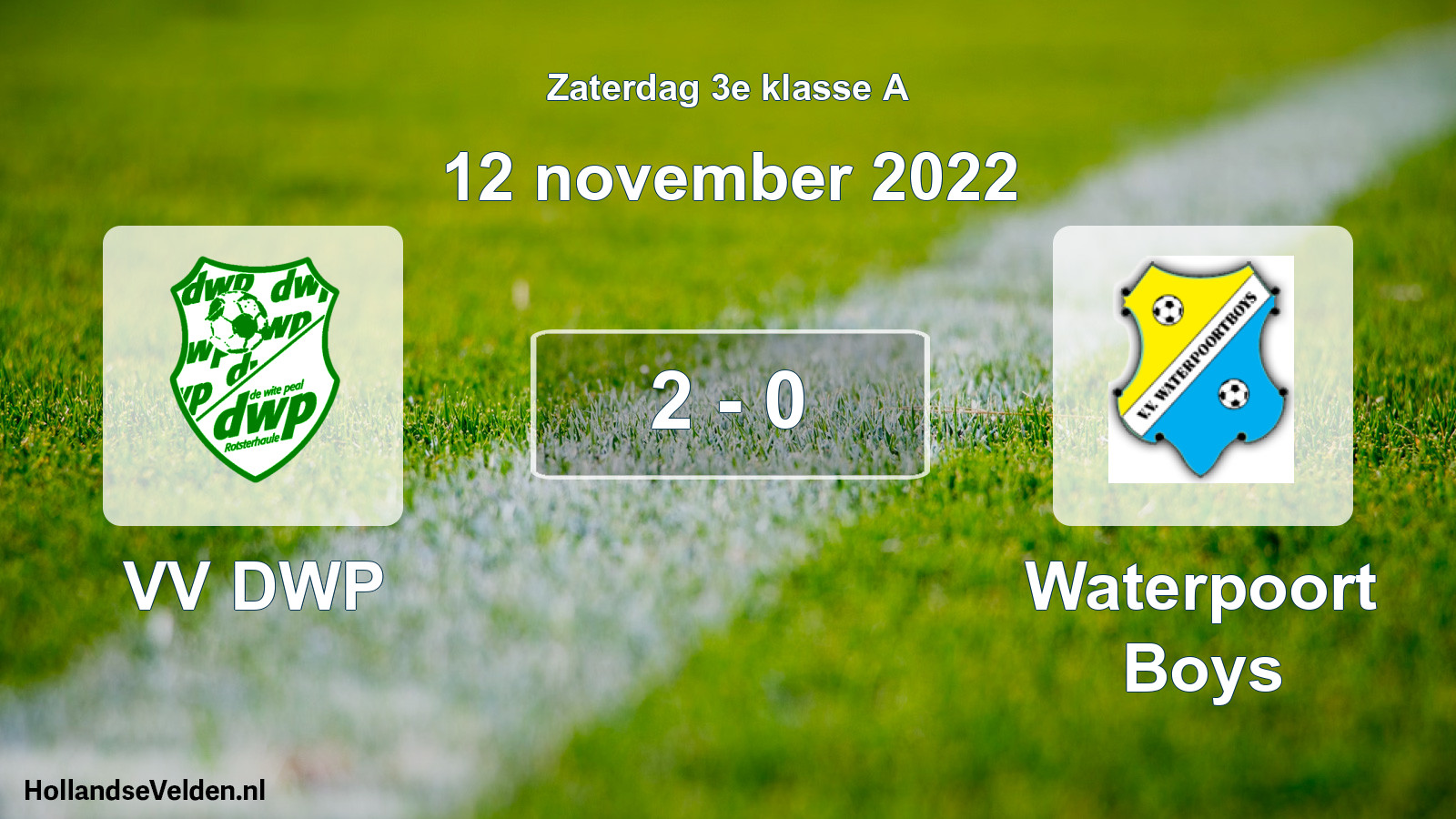Total number of matches played: VV DWP - Waterpoort Boys 2 - 0 (12 November 2022)