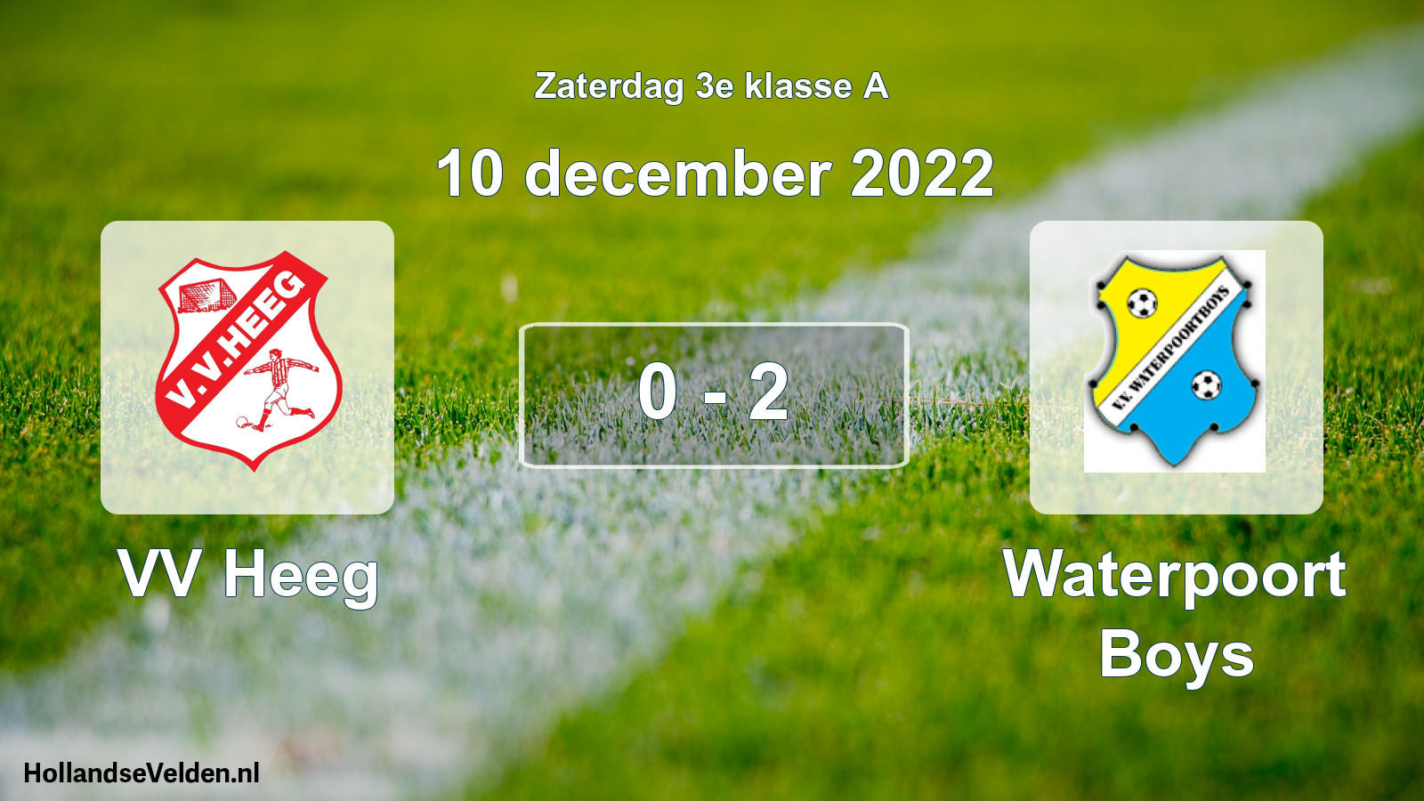Total number of matches played: VV Heeg - Waterpoort Boys 0 - 2 (10 December 2022)