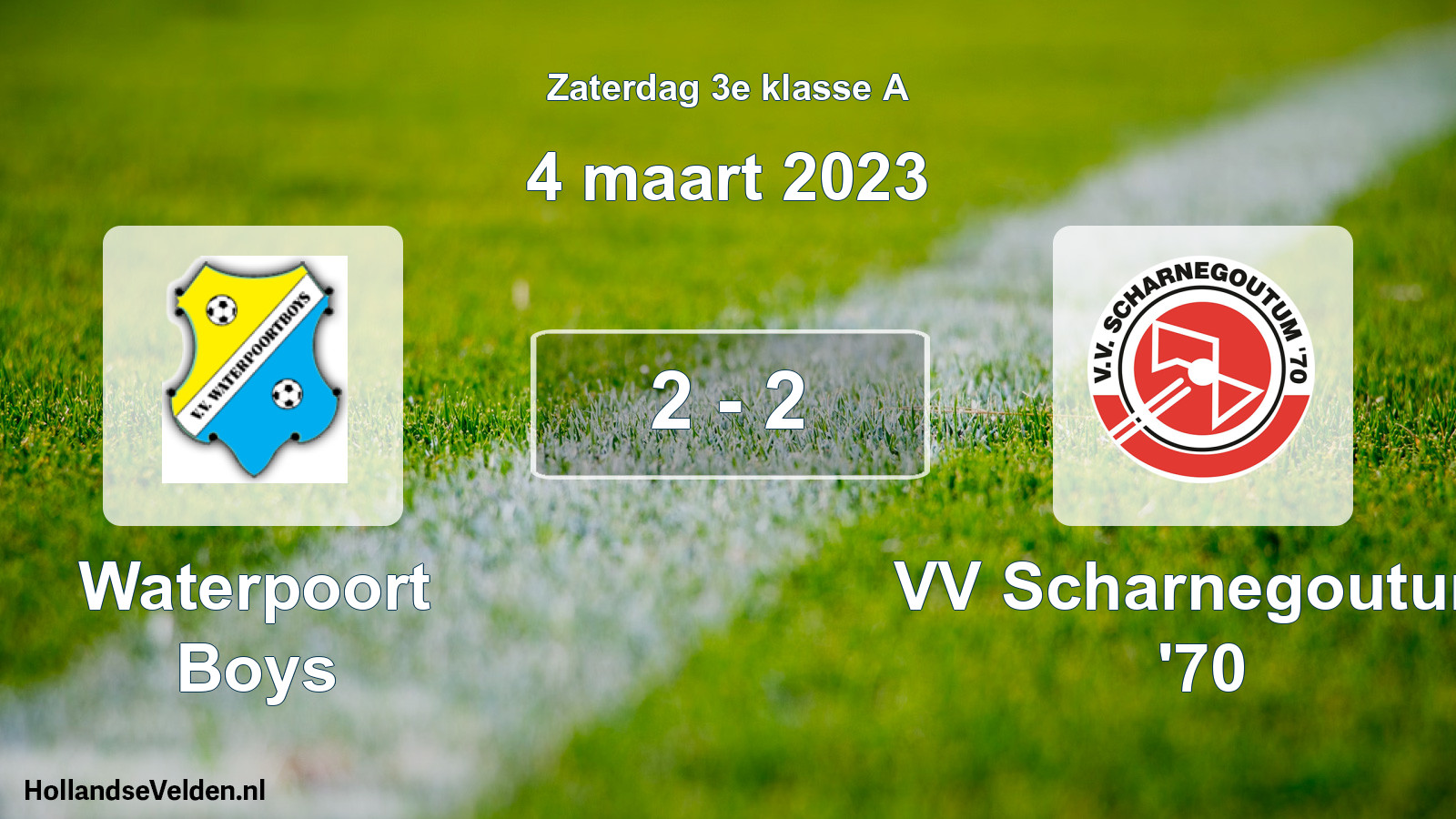 Total number of matches played: Waterpoort Boys - VV Scharnegoutum '70 2 - 2 (4 March 2023)