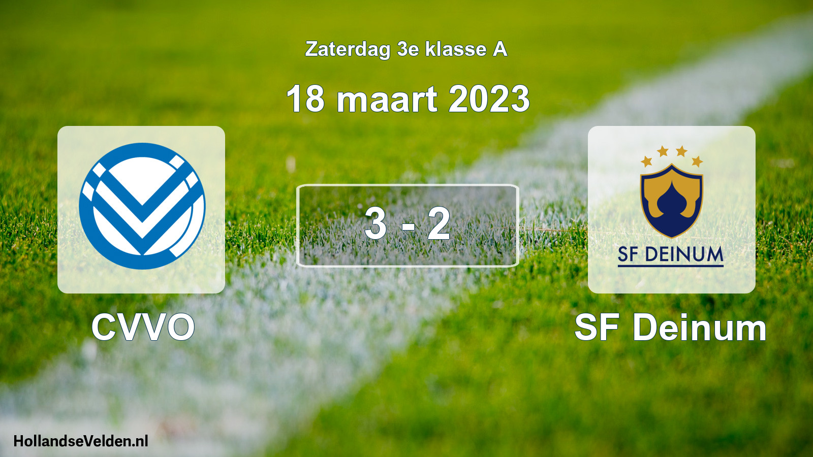 Total number of matches played: CVVO - SF Deinum 3 - 2 (18 March 2023)