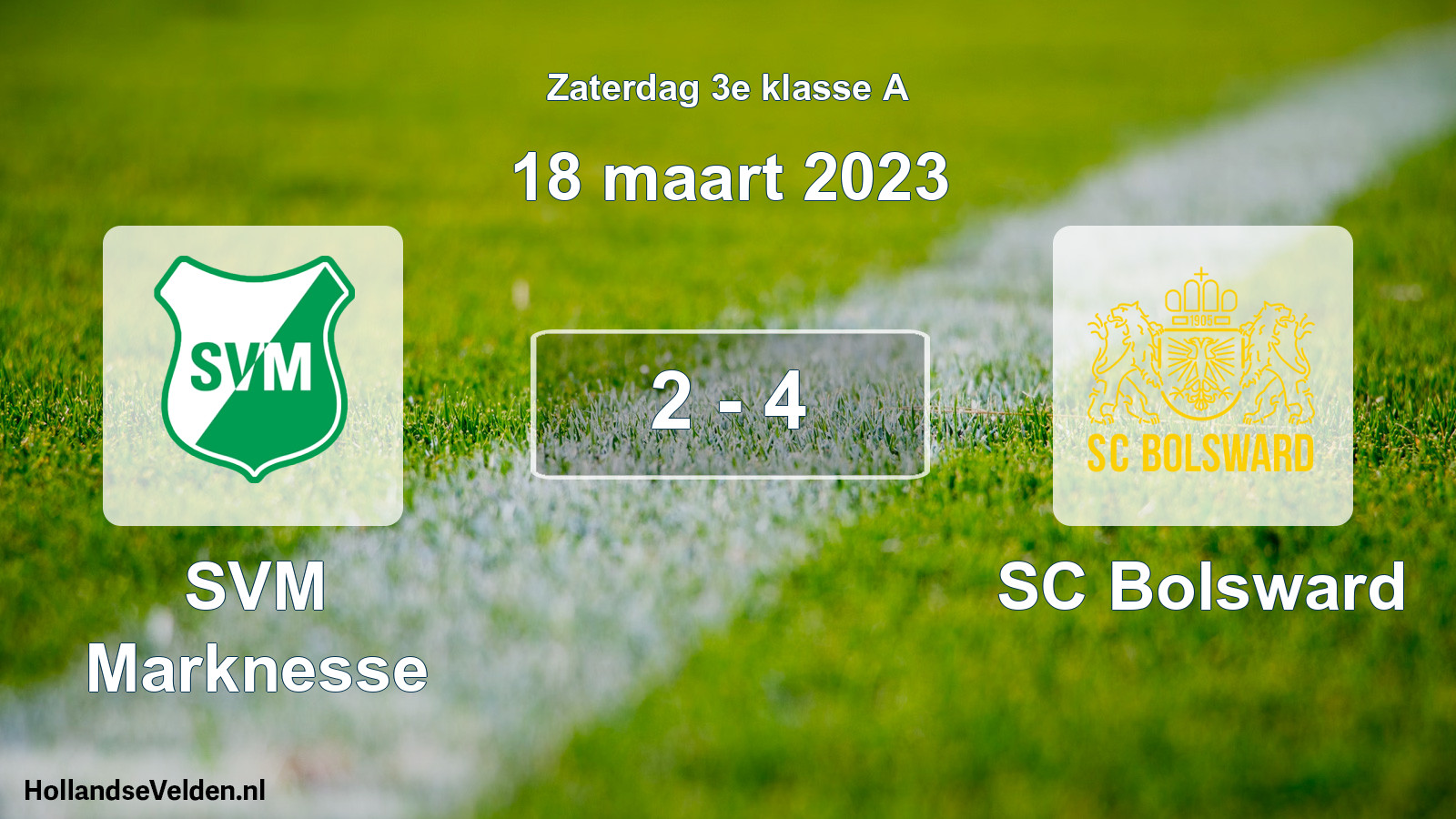 Total number of matches played: SVM Marknesse - SC Bolsward 2 - 4 (18 March 2023)
