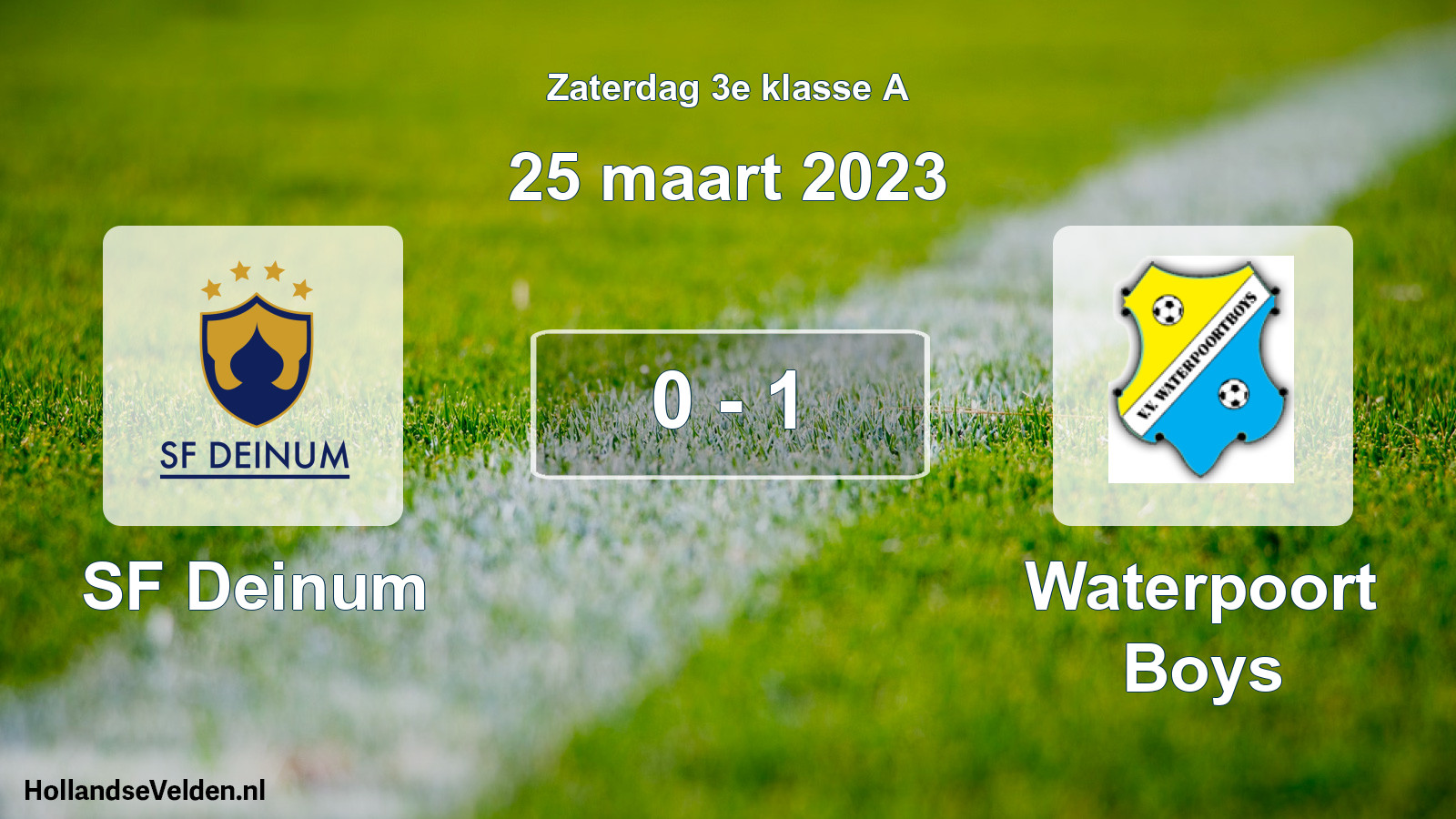 Total number of matches played: SF Deinum - Waterpoort Boys 0 - 1 (25 March 2023)