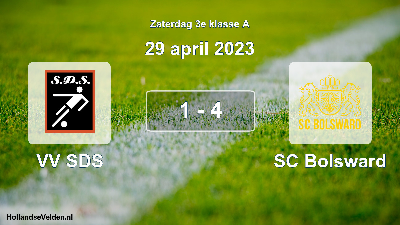 Total number of matches played: VV SDS - SC Bolsward 1 - 4 (29 April 2023)