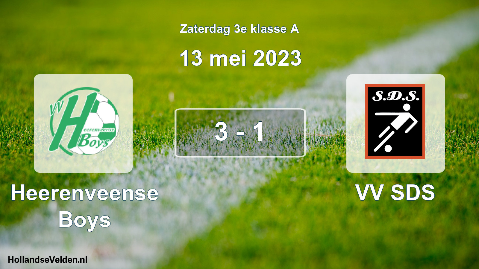 Total number of matches played: Heerenveense Boys - VV SDS 3 - 1 (13 May 2023)