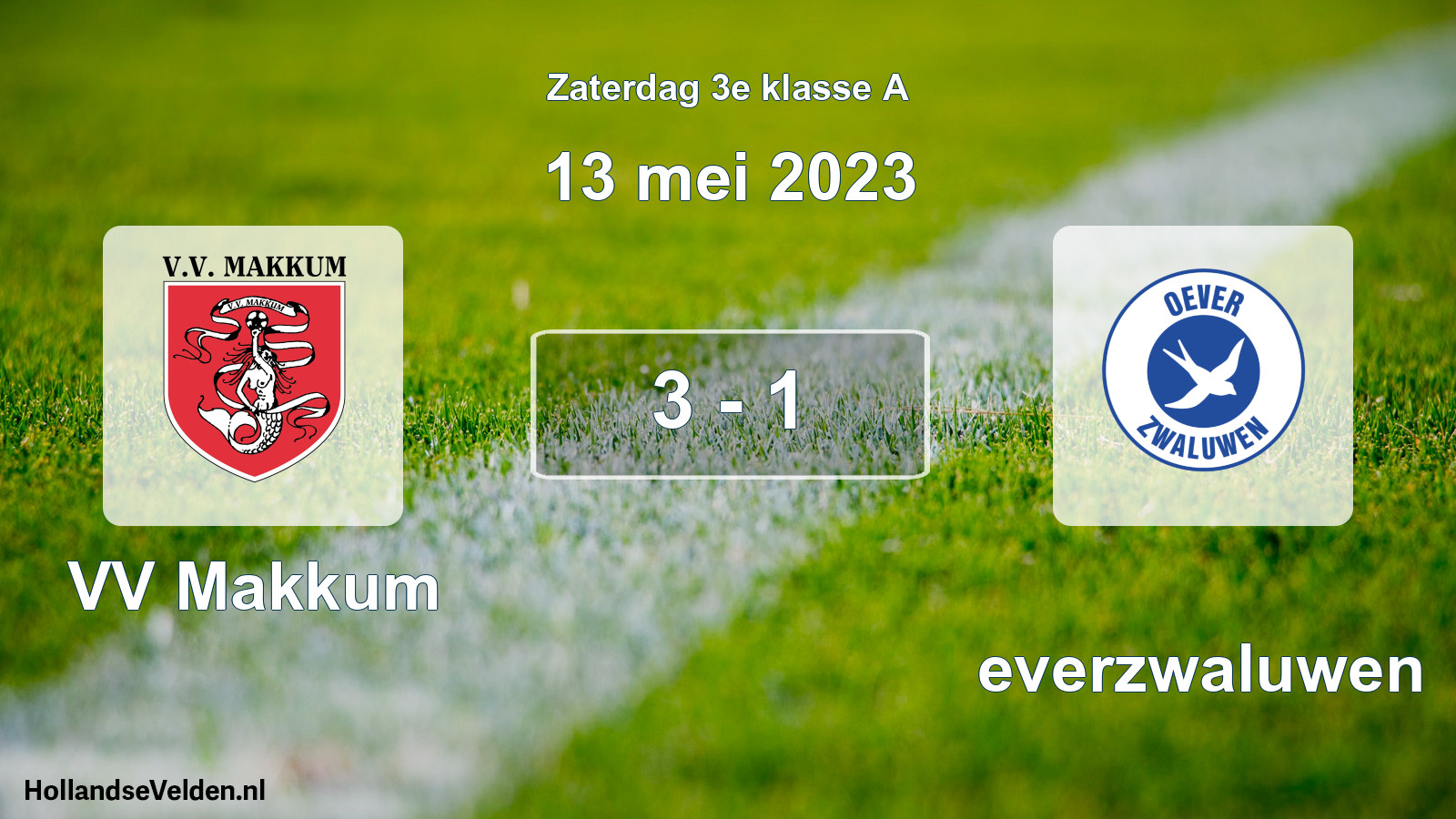 Total number of matches played: VV Makkum - Oeverzwaluwen 3 - 1 (13 May 2023)