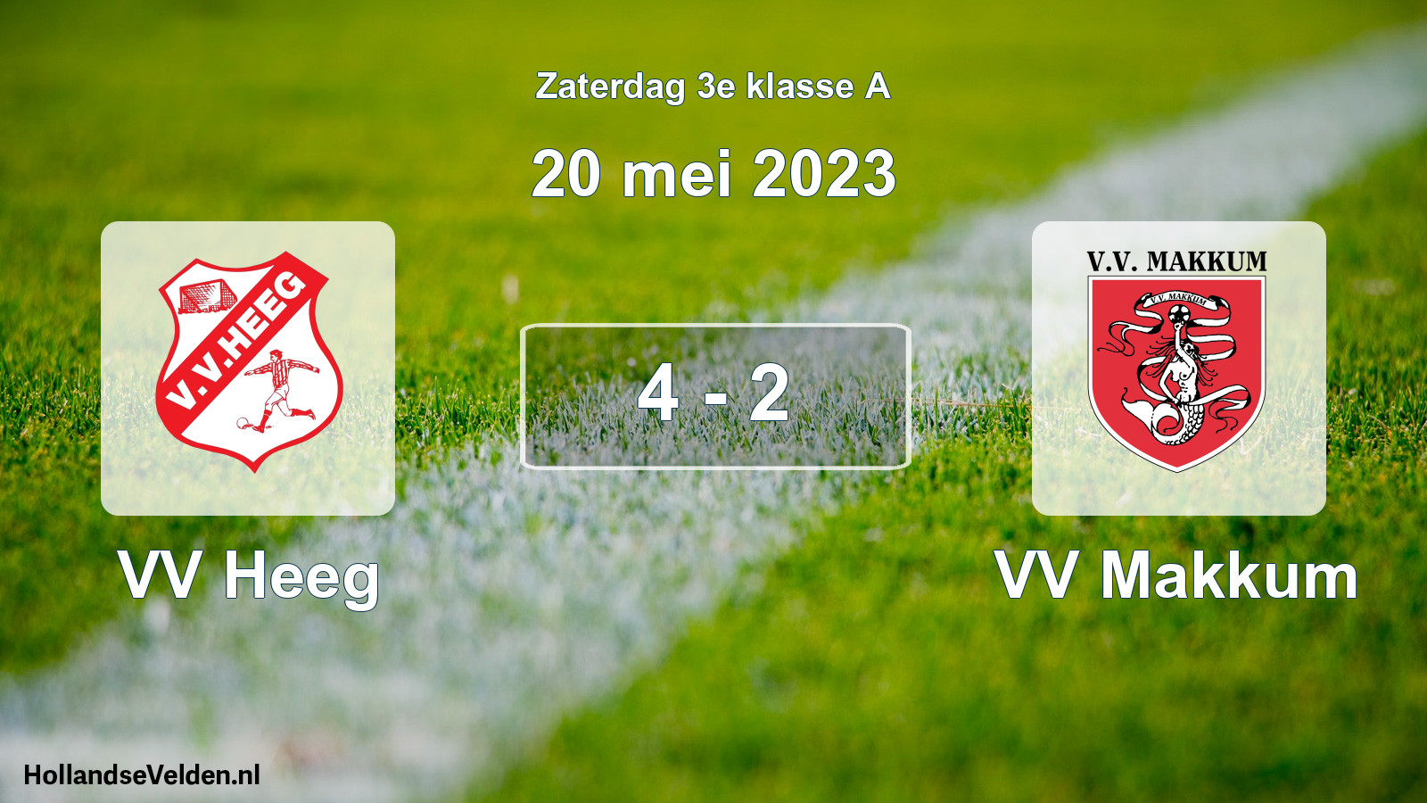 Total number of matches played: VV Heeg - VV Makkum 4 - 2 (20 May 2023)
