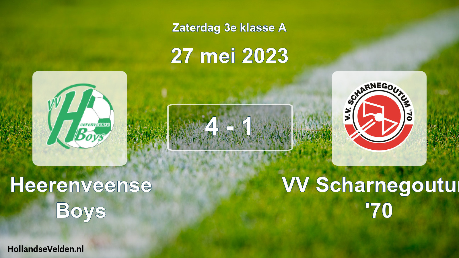 Total number of matches played: Heerenveense Boys - VV Scharnegoutum '70 4 - 1 (27 May 2023)