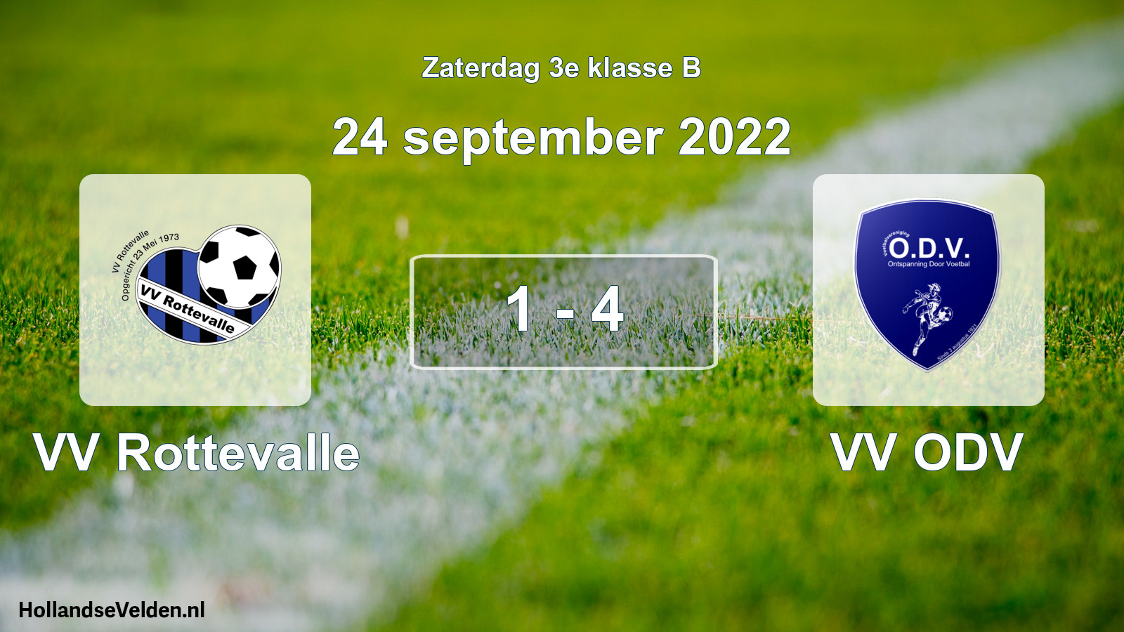 Total number of matches played: VV Rottevalle - VV ODV 1 - 4 (24 September 2022)
