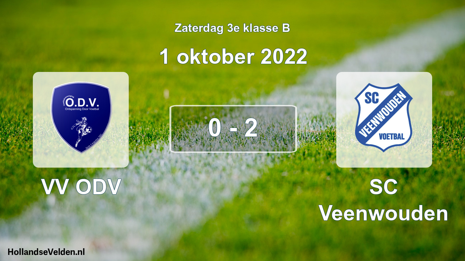 Total number of matches played: VV ODV - SC Veenwouden 0 - 2 (1 October 2022)
