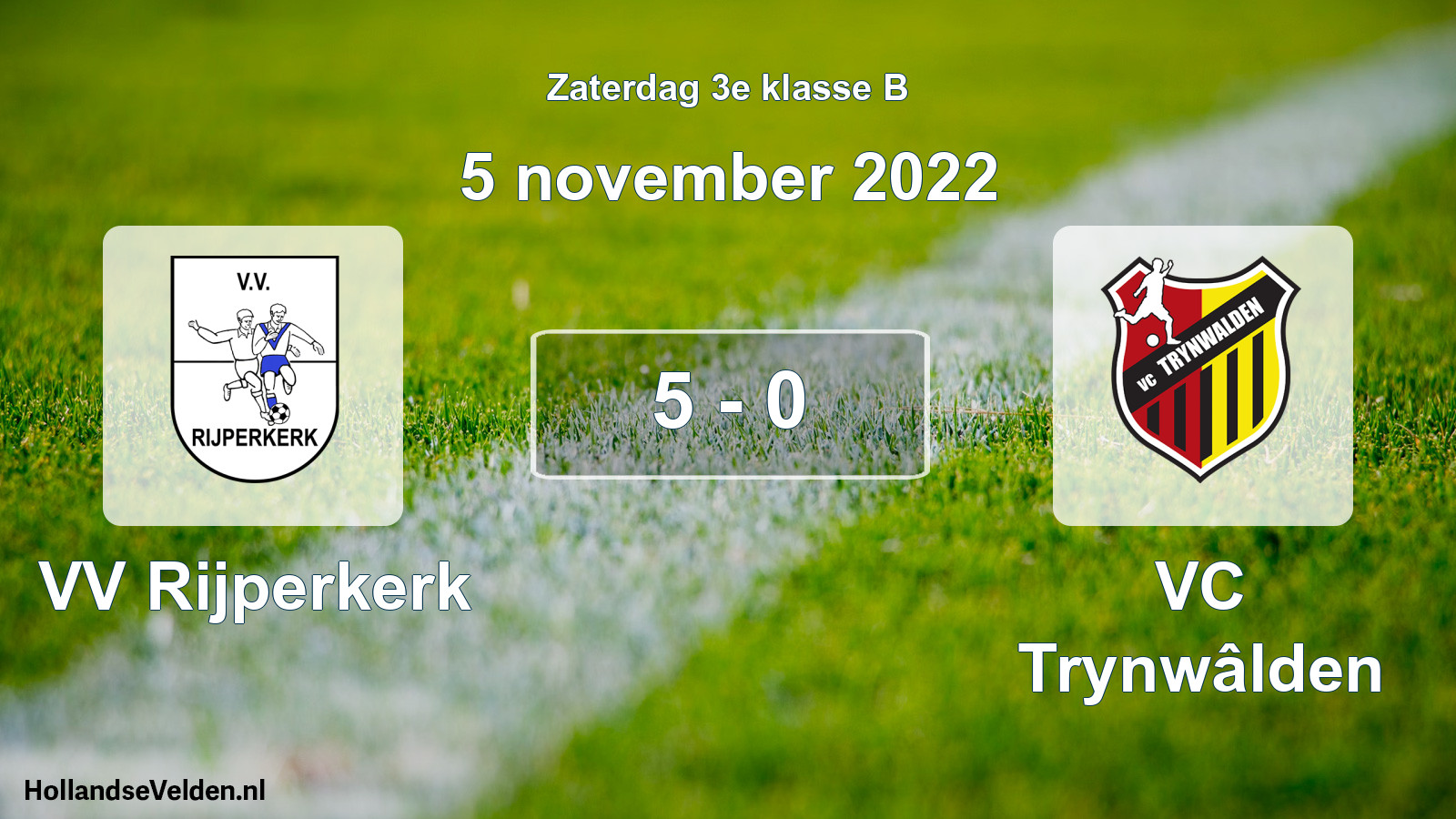 Total number of matches played: VV Rijperkerk - VC Trynwâlden 5 - 0 (5 November 2022)