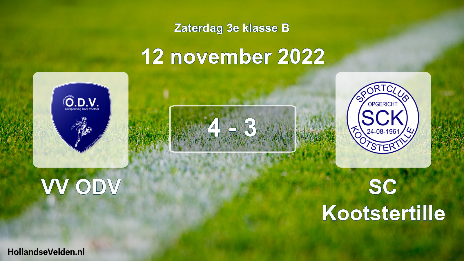 Total number of matches played: VV ODV - SC Kootstertille 4 - 3 (12 November 2022)