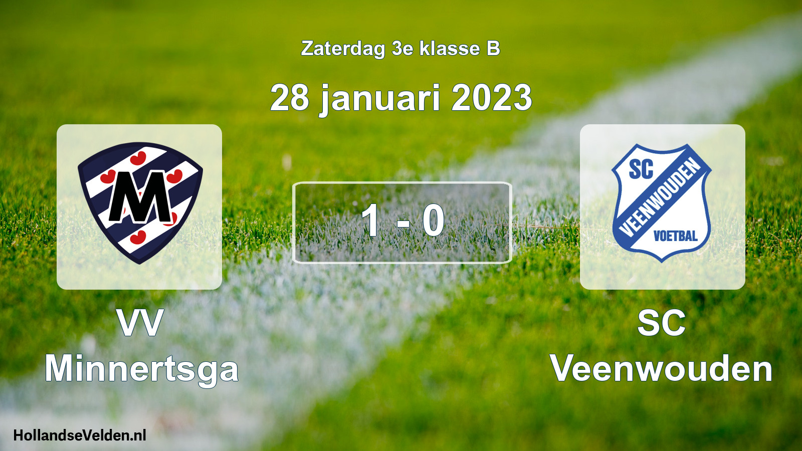 Total number of matches played: VV Minnertsga - SC Veenwouden 1 - 0 (28 January 2023)