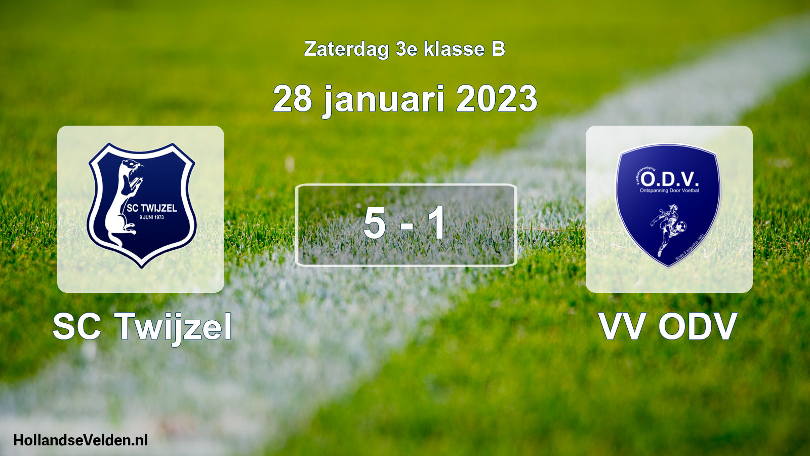 Total number of matches played: SC Twijzel - VV ODV 5 - 1 (28 January 2023)