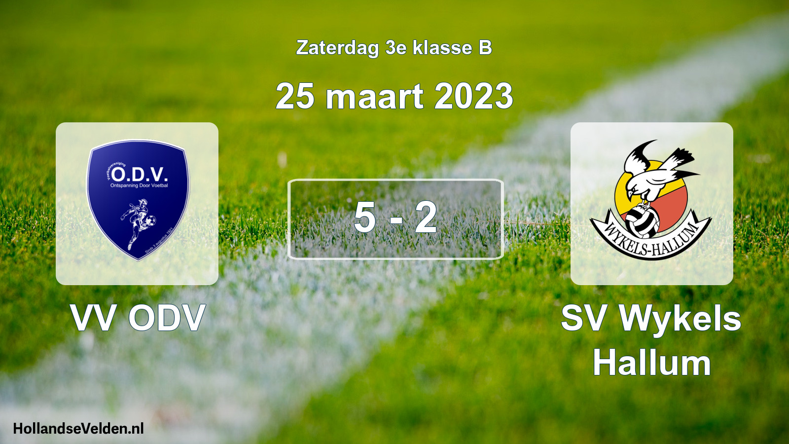 Total number of matches played: VV ODV - SV Wykels Hallum 5 - 2 (25 March 2023)