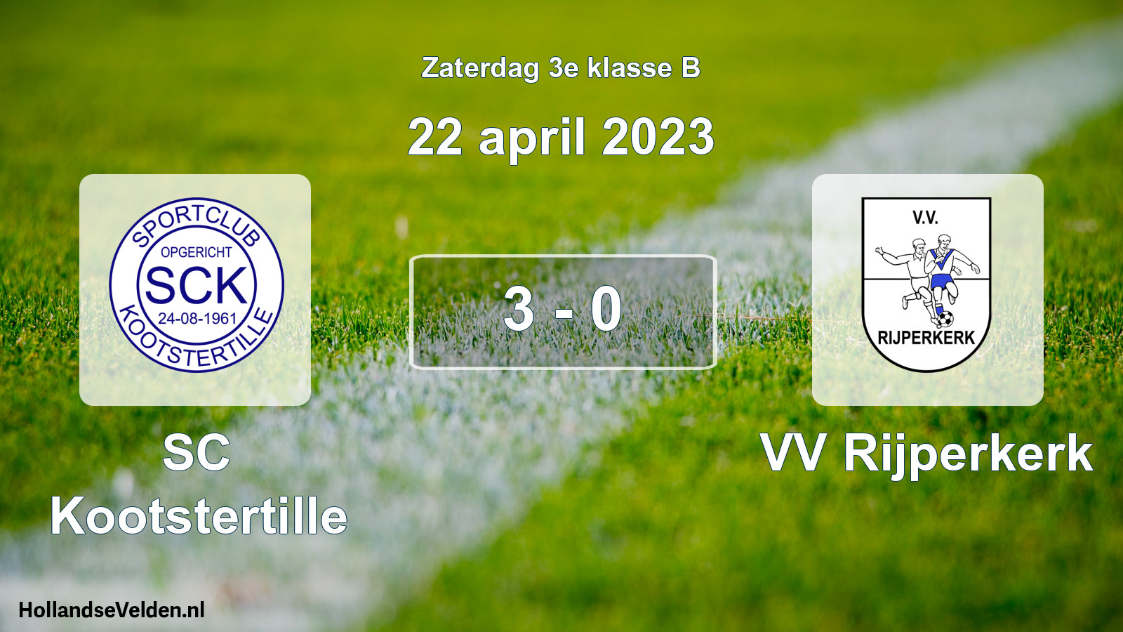 Total number of matches played: SC Kootstertille - VV Rijperkerk 3 - 0 (22 April 2023)