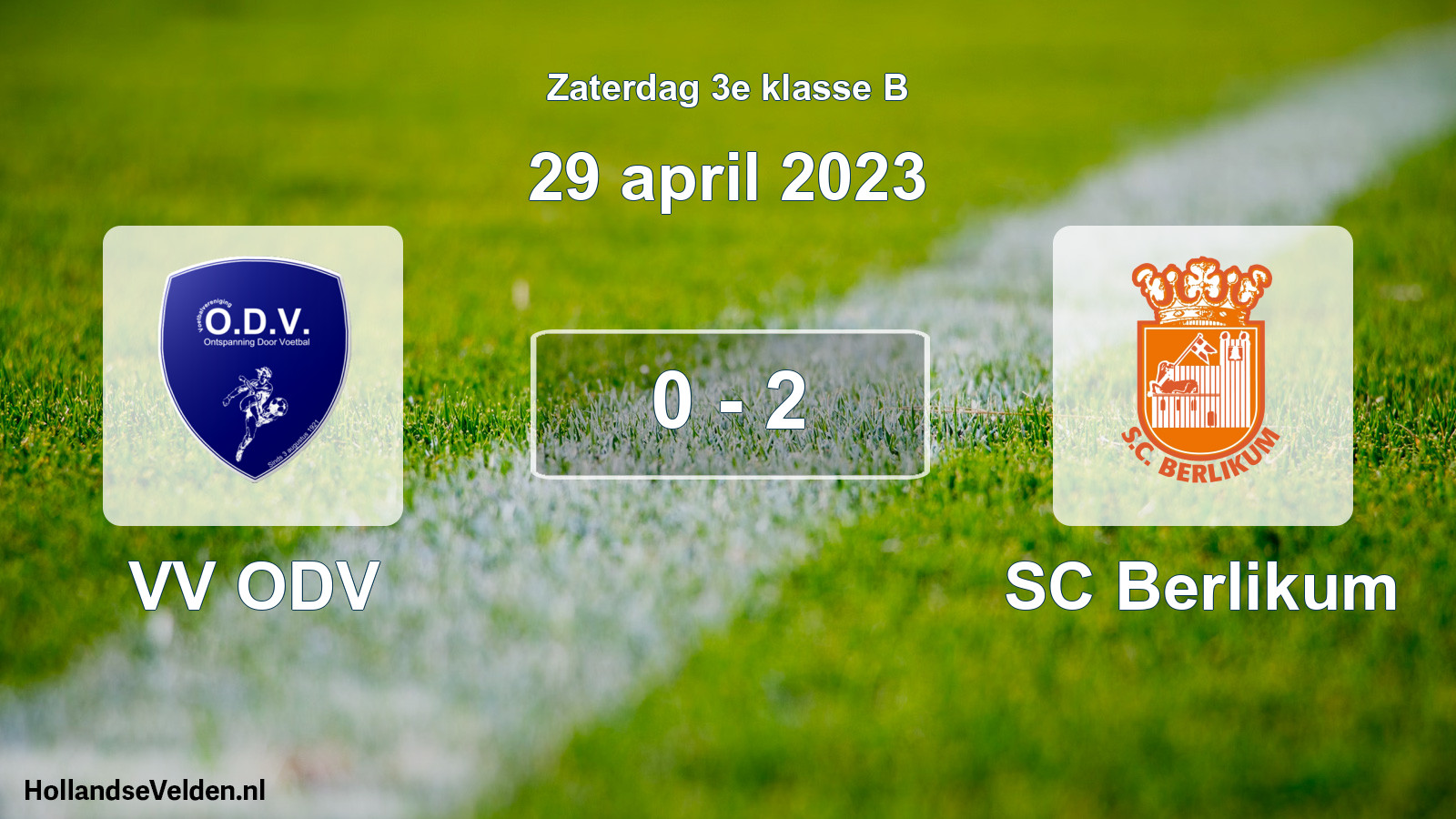 Total number of matches played: VV ODV - SC Berlikum 0 - 2 (29 April 2023)