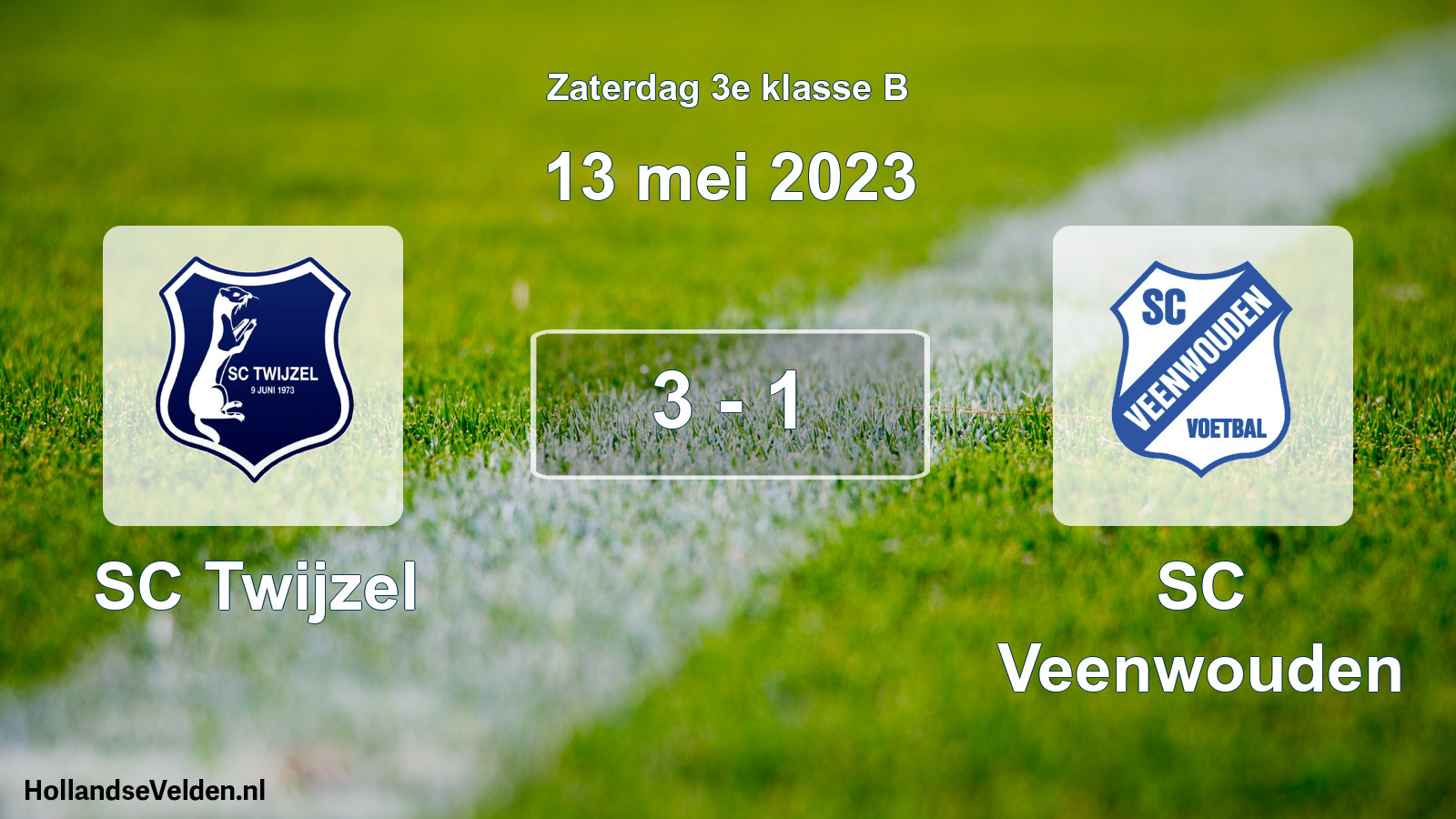 Total number of matches played: SC Twijzel - SC Veenwouden 3 - 1 (13 May 2023)