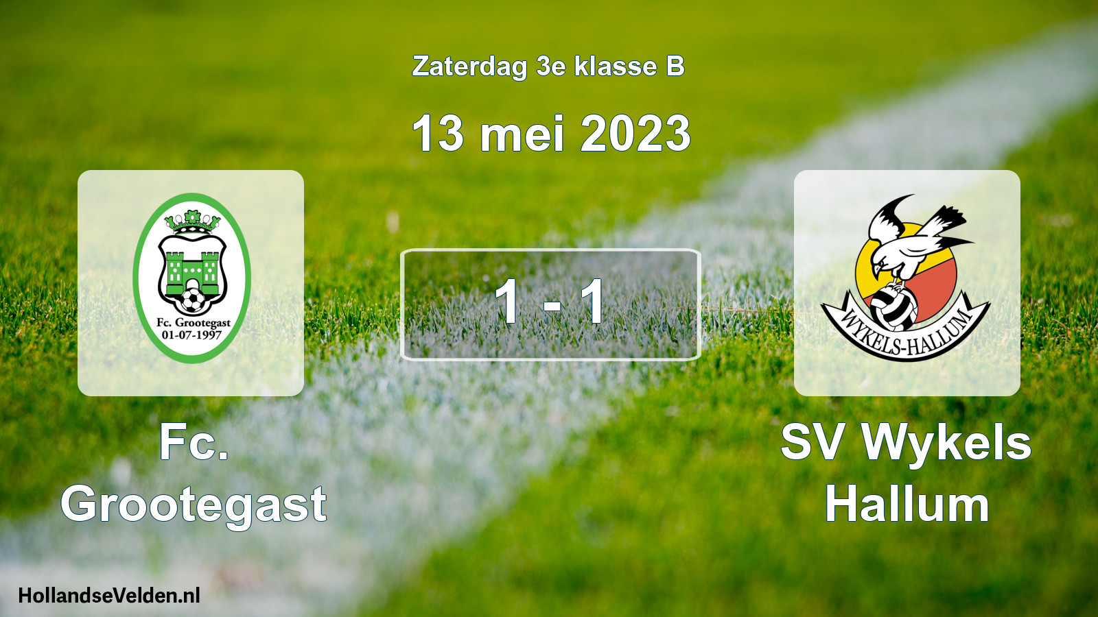 Total number of matches played: Fc. Grootegast - SV Wykels Hallum 1 - 1 (13 May 2023)