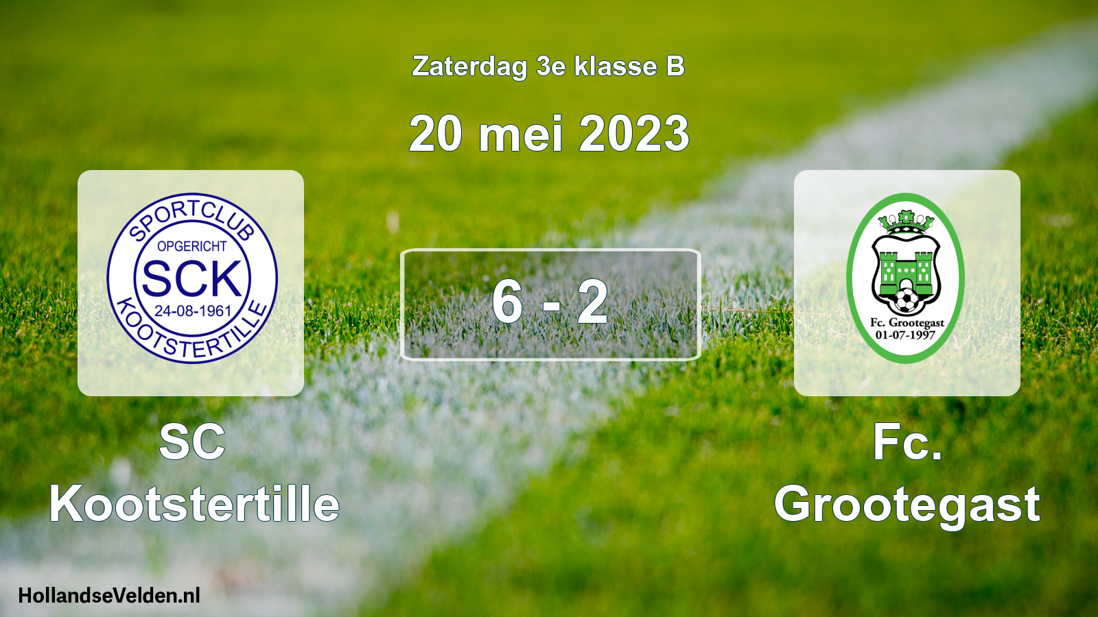 Total number of matches played: SC Kootstertille - Fc. Grootegast 6 - 2 (20 May 2023)