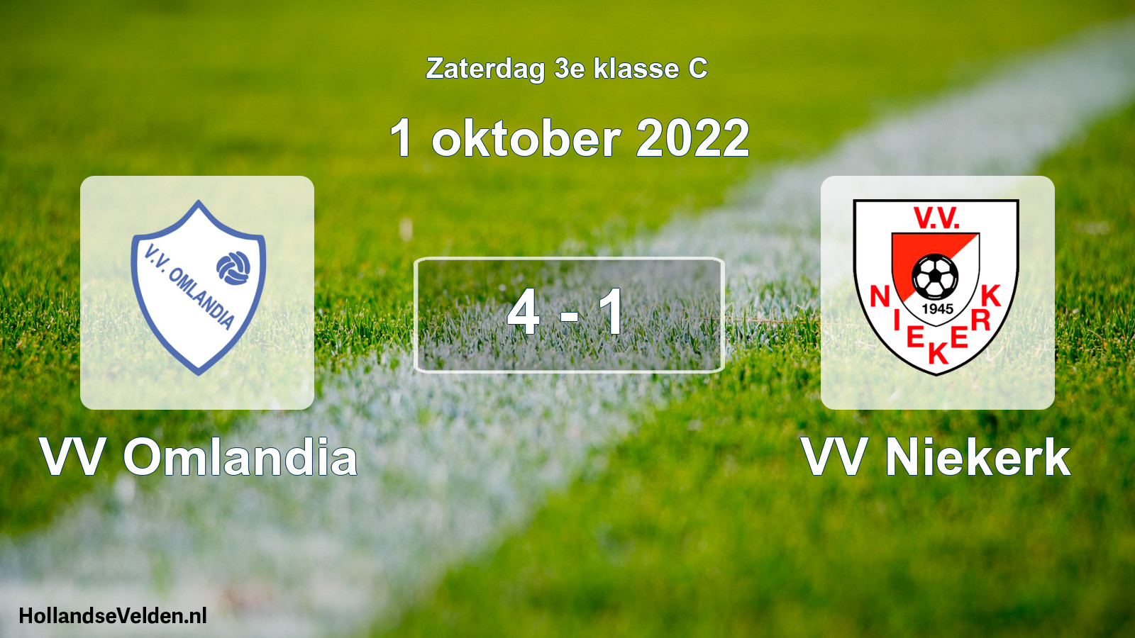 Total number of matches played: VV Omlandia - VV Niekerk 4 - 1 (1 October 2022)