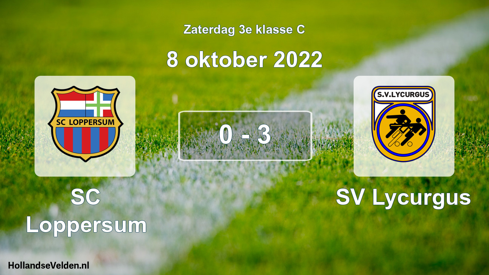 Total number of matches played: SC Loppersum - SV Lycurgus 0 - 3 (8 October 2022)