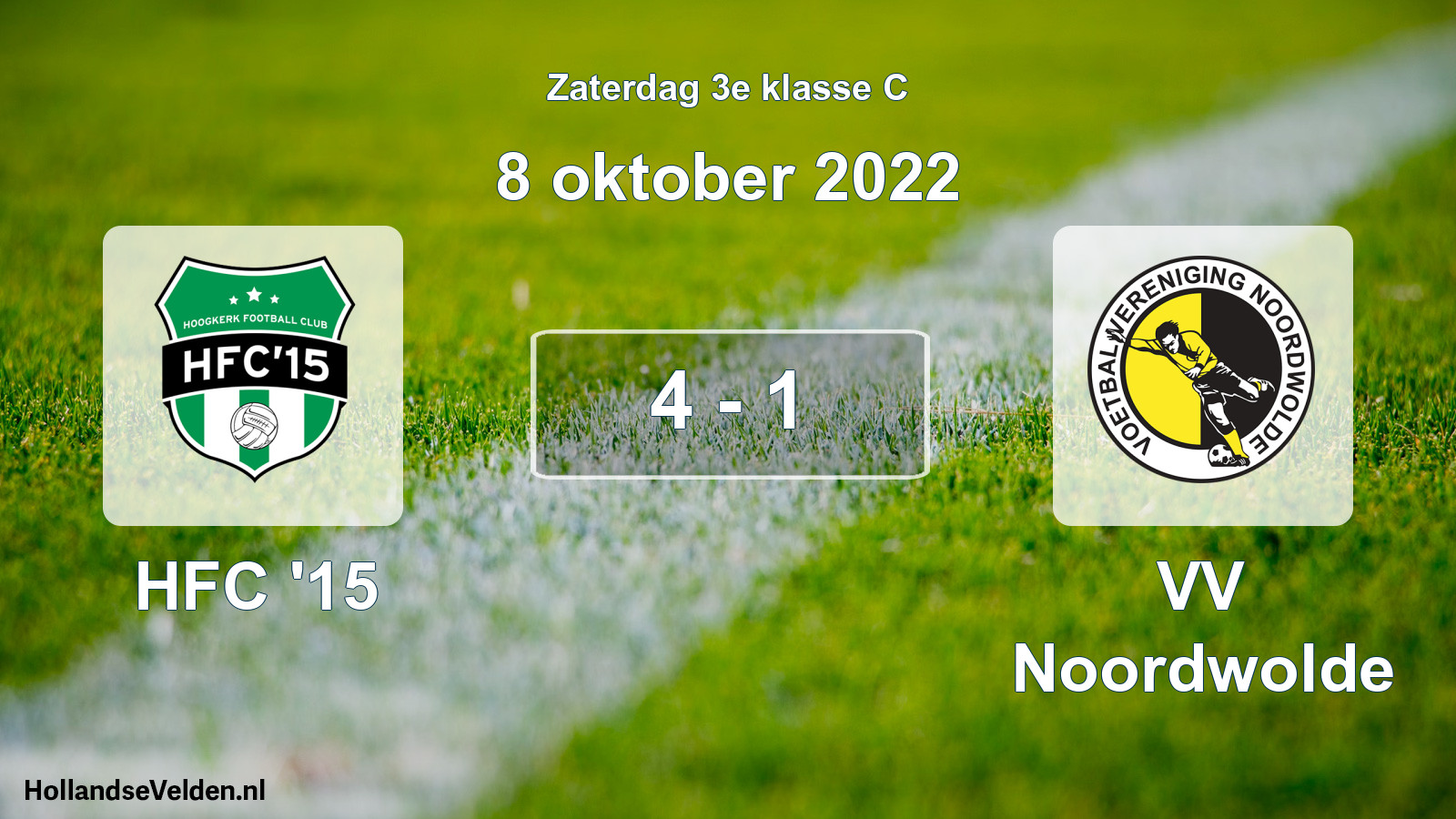 Total number of matches played: HFC '15 - VV Noordwolde 4 - 1 (8 October 2022)