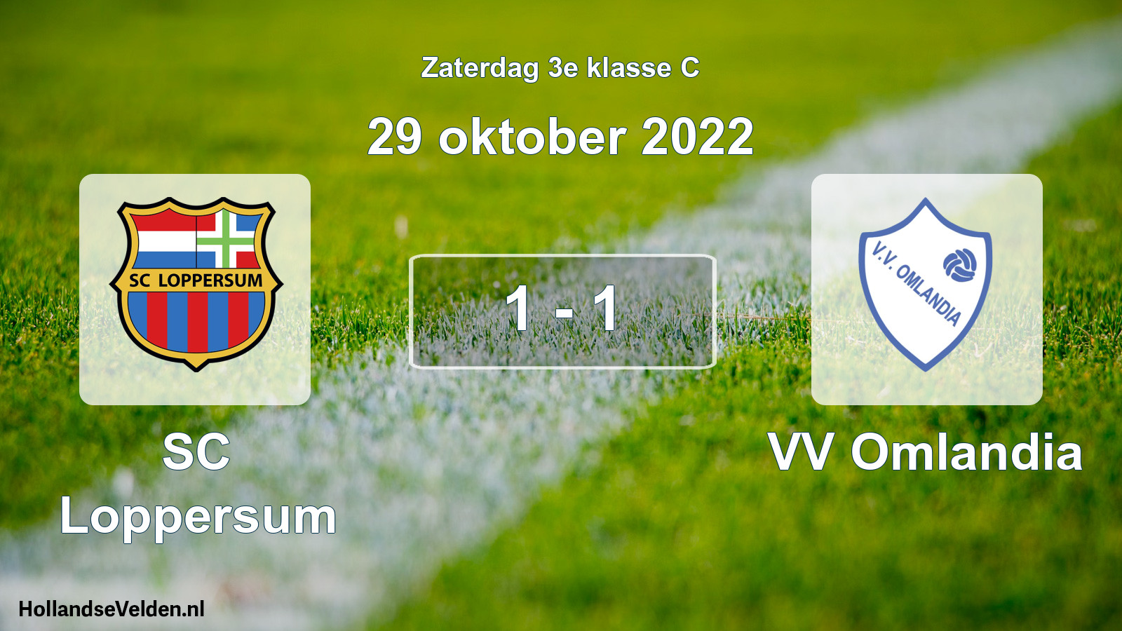 Total number of matches played: SC Loppersum - VV Omlandia 1 - 1 (29 October 2022)