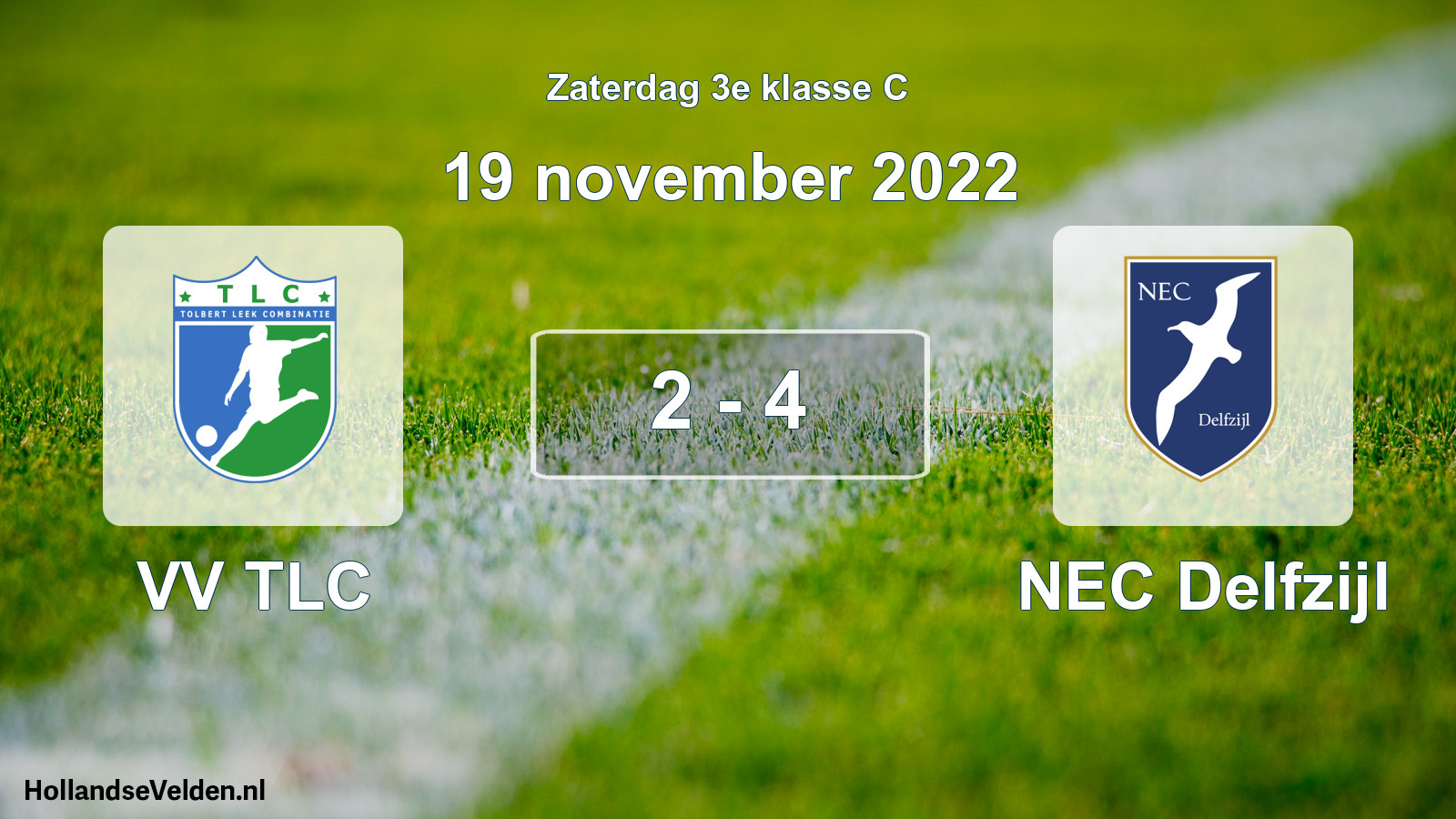 Total number of matches played: VV TLC - NEC Delfzijl 2 - 4 (19 November 2022)