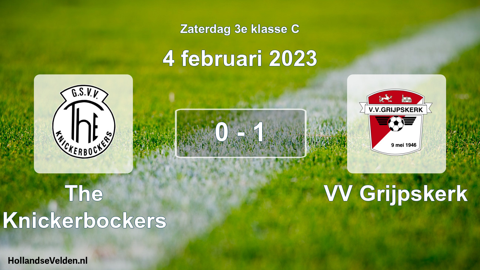 Total number of matches played: The Knickerbockers - VV Grijpskerk 0 - 1 (4 February 2023)
