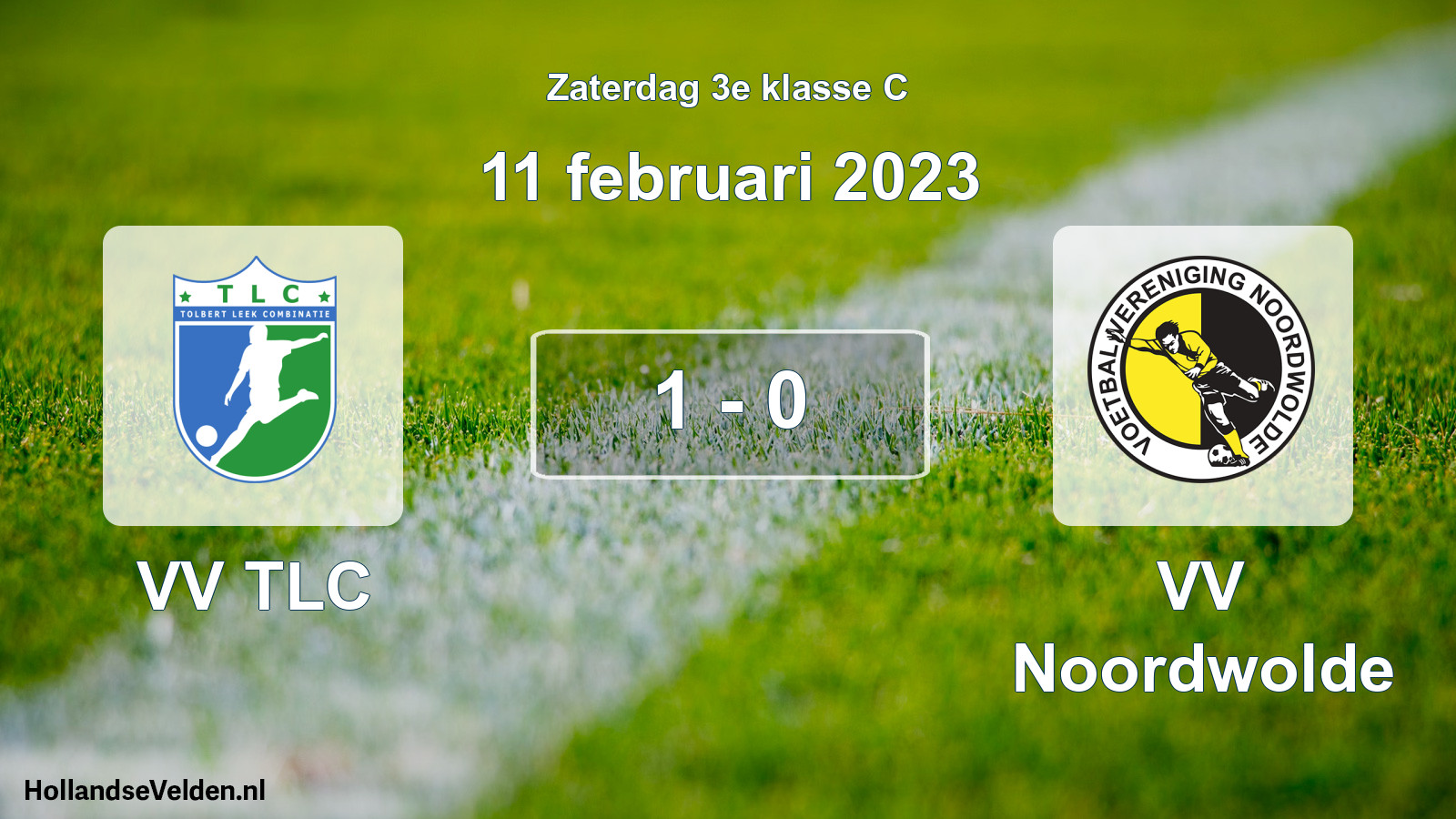 Total number of matches played: VV TLC - VV Noordwolde 1 - 0 (11 February 2023)