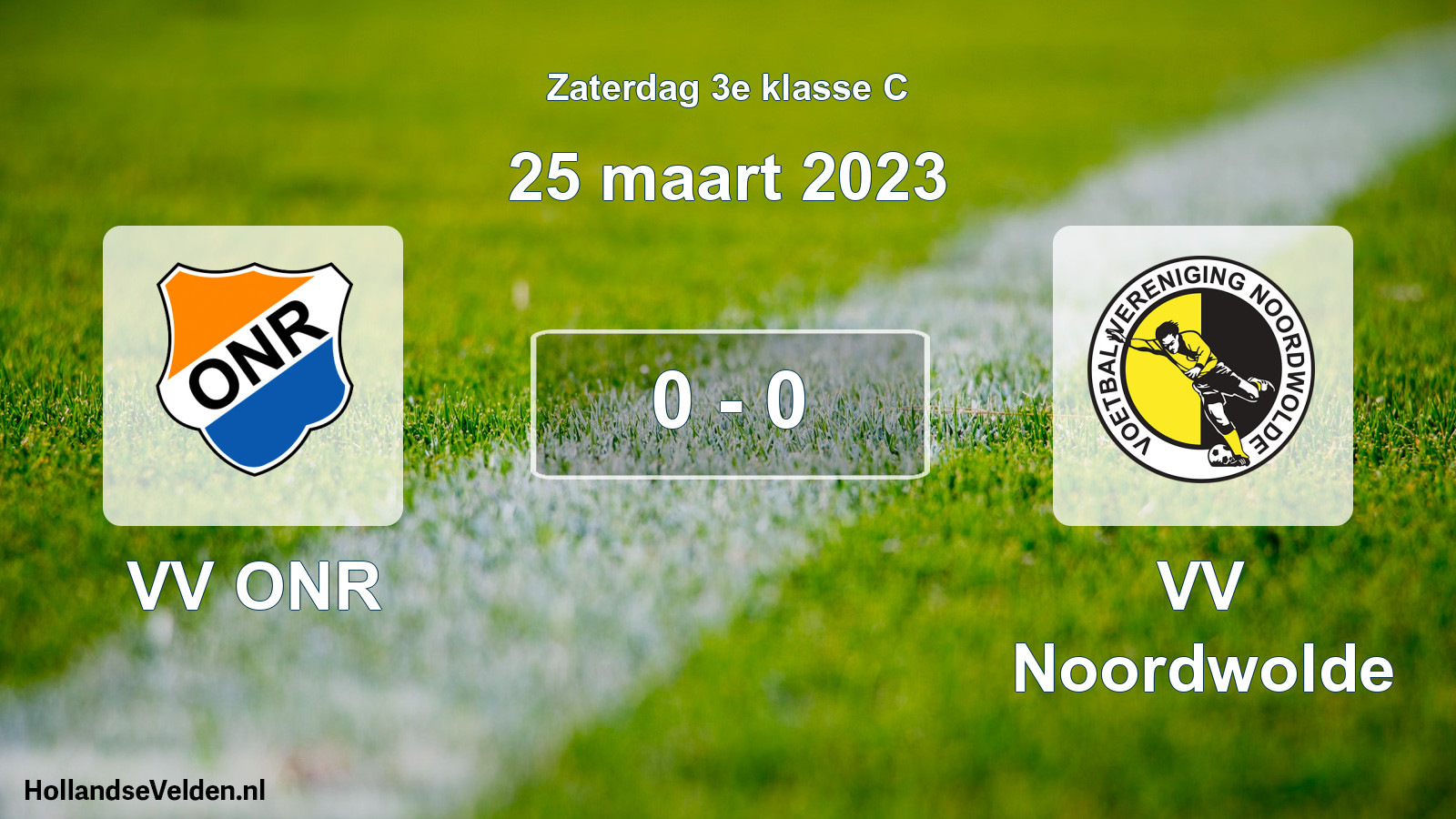 Total number of matches played: VV ONR - VV Noordwolde 0 - 0 (25 March 2023)