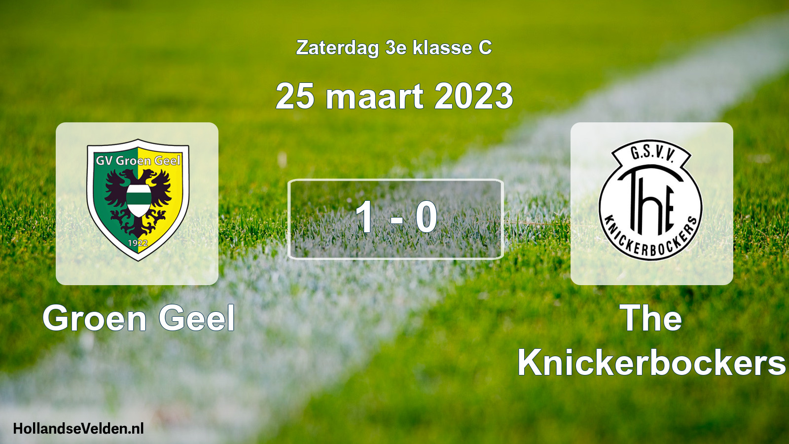 Total number of matches played: Groen Geel - The Knickerbockers 1 - 0 (25 March 2023)