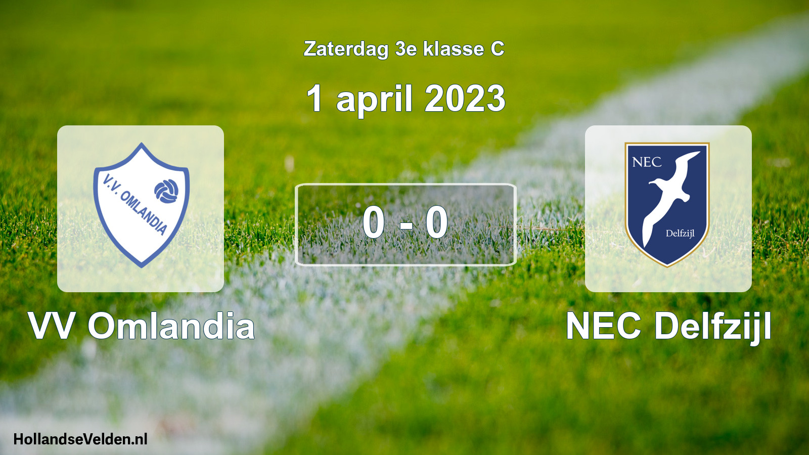 Total number of matches played: VV Omlandia - NEC Delfzijl 0 - 0 (1 April 2023)