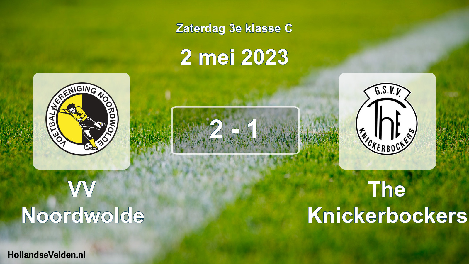 Total number of matches played: VV Noordwolde - The Knickerbockers 2 - 1 (2 May 2023)