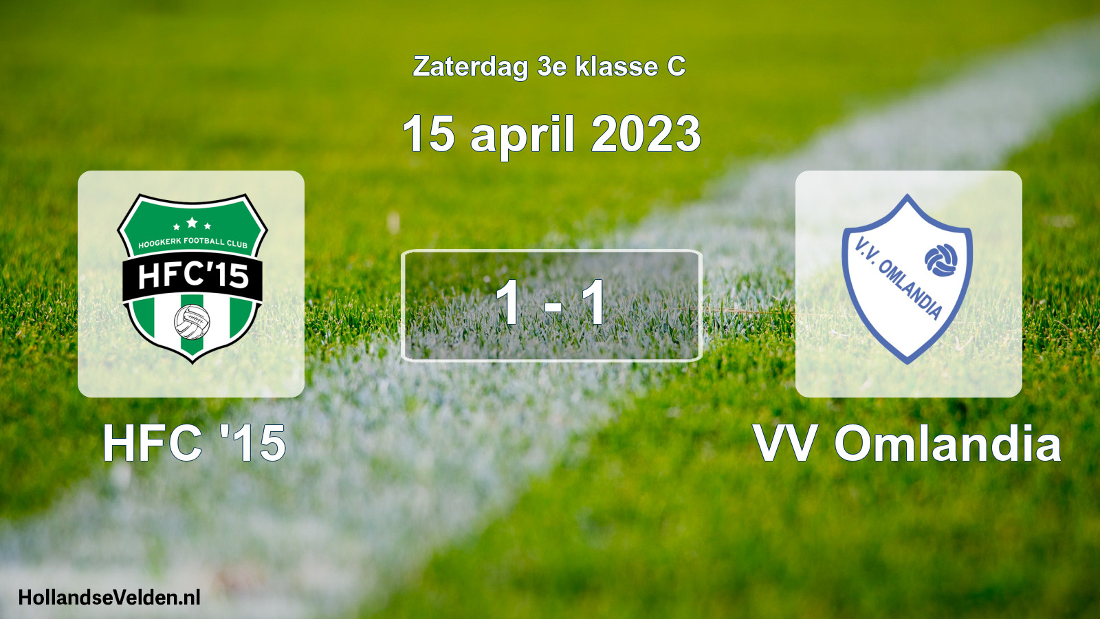 Total number of matches played: HFC '15 - VV Omlandia 1 - 1 (15 April 2023)