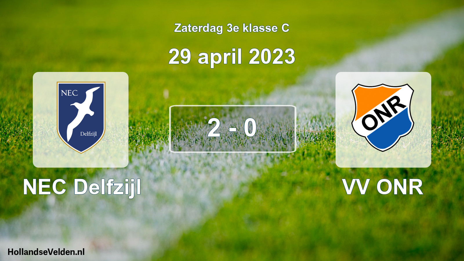 Total number of matches played: NEC Delfzijl - VV ONR 2 - 0 (29 April 2023)