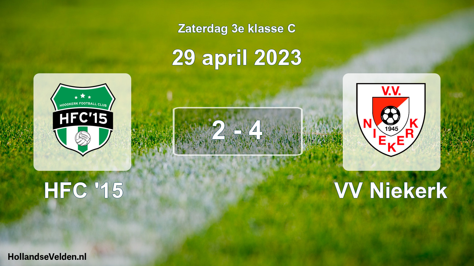 Total number of matches played: HFC '15 - VV Niekerk 2 - 4 (29 April 2023)