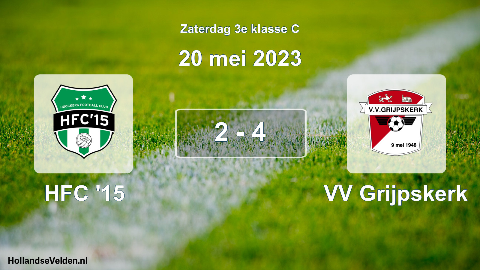 Total number of matches played: HFC '15 - VV Grijpskerk 2 - 4 (20 May 2023)