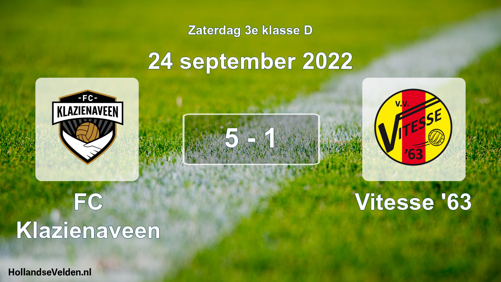 Total number of matches played: FC Klazienaveen - Vitesse '63 5 - 1 (24 September 2022)