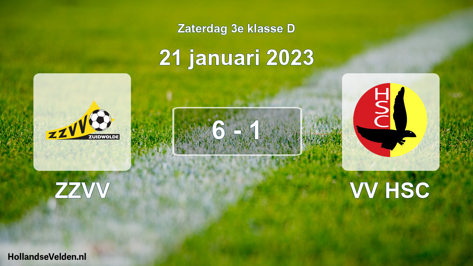 Total number of matches played: ZZVV - VV HSC 6 - 1 (21 January 2023)