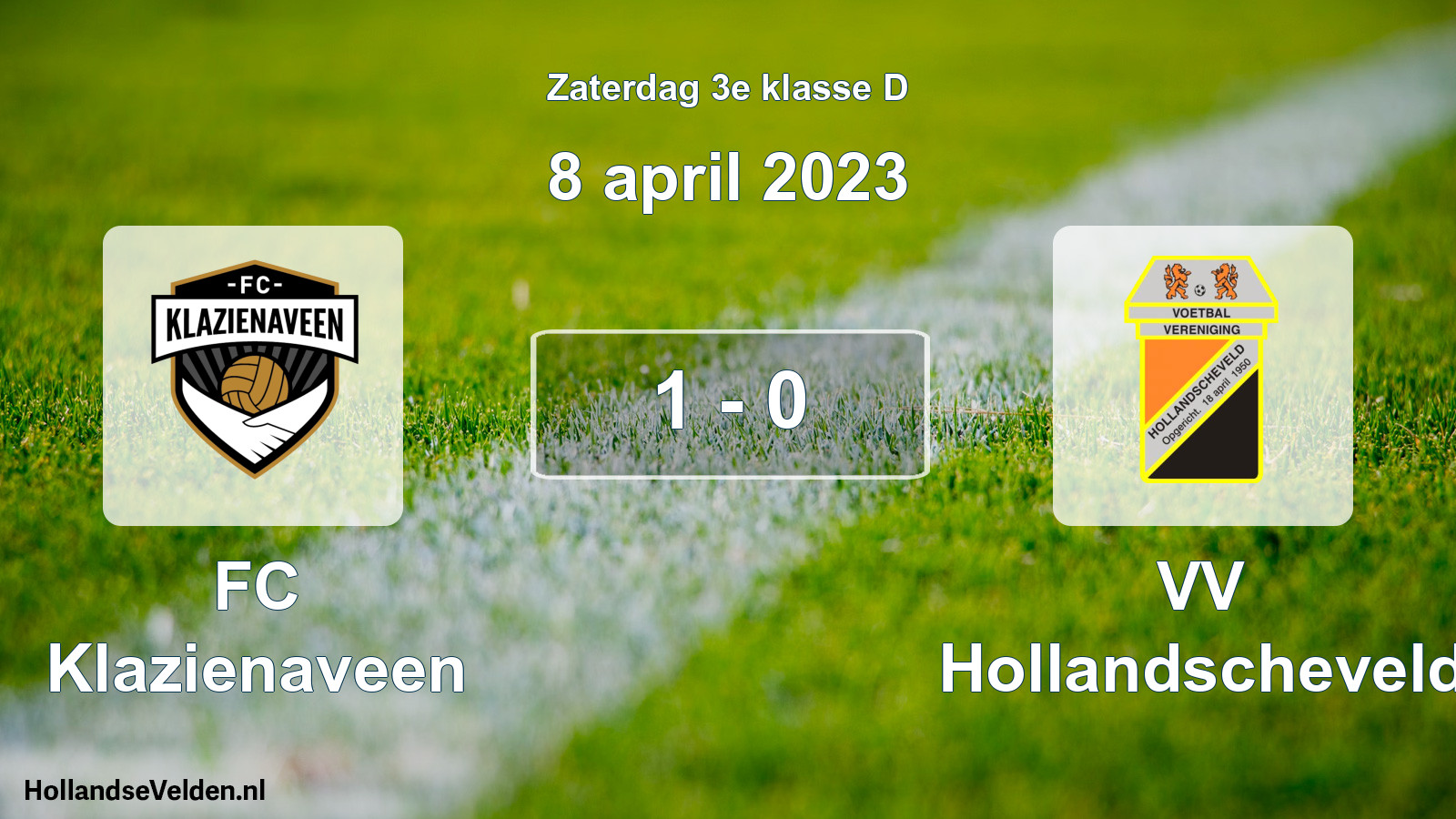 Total number of matches played: FC Klazienaveen - VV Hollandscheveld 1 - 0 (8 April 2023)