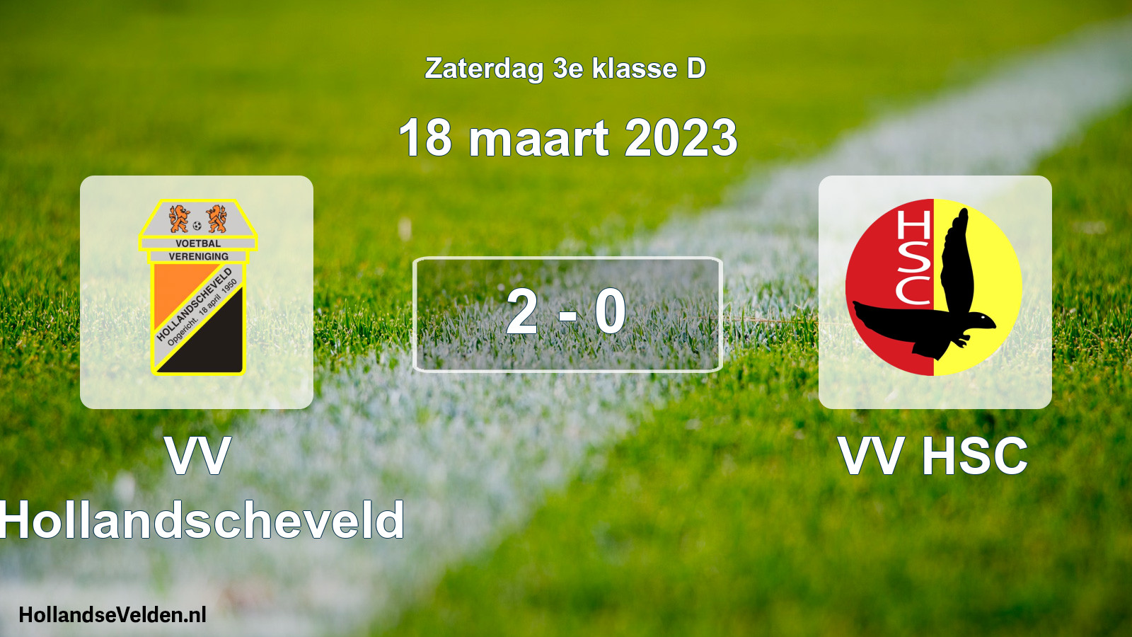 Total number of matches played: VV Hollandscheveld - VV HSC 2 - 0 (18 March 2023)