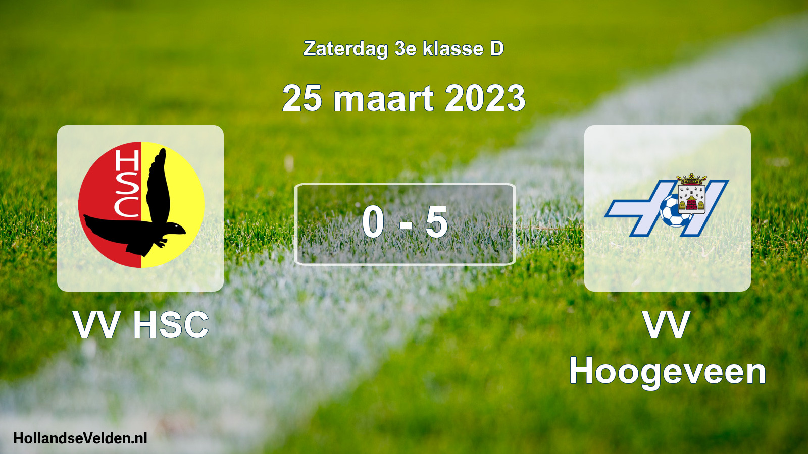 Total number of matches played: VV HSC - VV Hoogeveen 0 - 5 (25 March 2023)