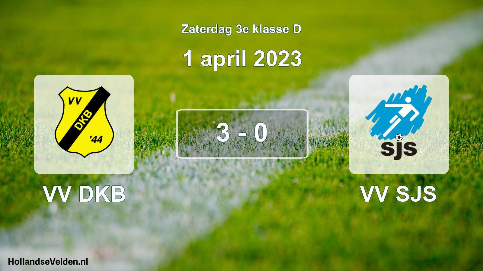 Total number of matches played: VV DKB - VV SJS 3 - 0 (1 April 2023)
